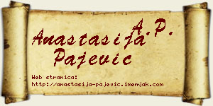 Anastasija Pajević vizit kartica